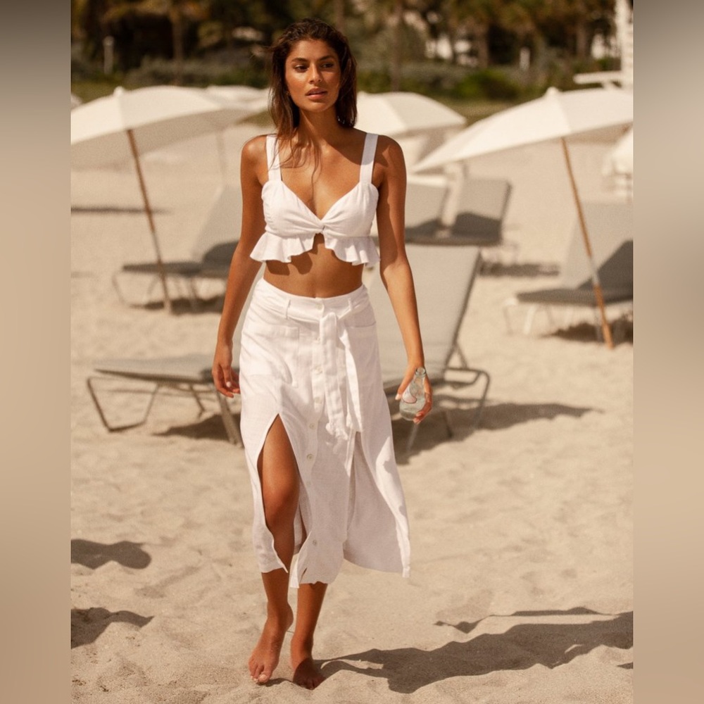 L*Space - Del Mar Skirt in White Sz S